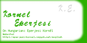 kornel eperjesi business card